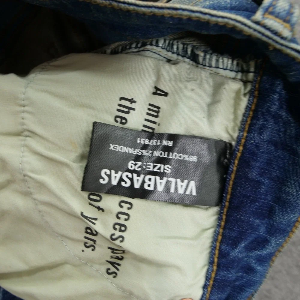 Valabasas Jeans Mens 29 Blue Combat Distressed Boot Cut Streetwear New